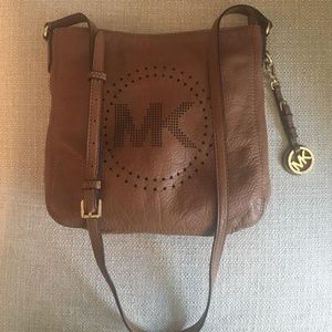 Michael Kors Cognac Leather Crossbody Bag